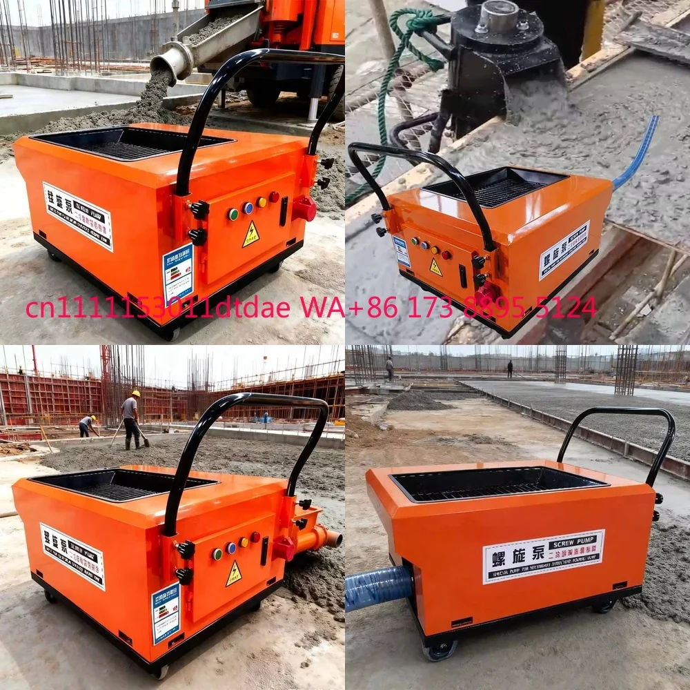 

Electric Concrete Pump for Secondary Structure Construction Portable Compact Fine Aggregate Concrete Conveying Pump for Home