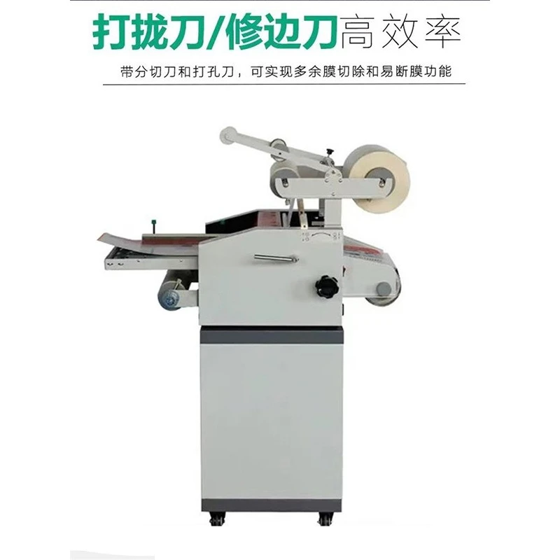 thermal laminating machine VC370 film laminating machine graphic steel roller anti-roll automatic paper collection and trimming 4