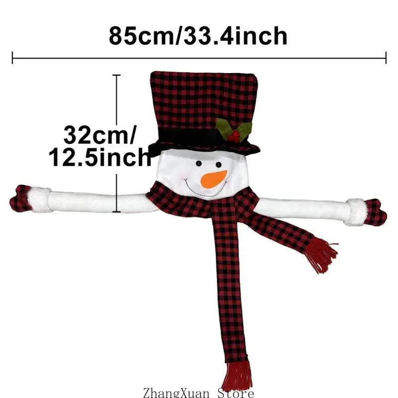Weihnachts-Displayfigur mit weicher Stoffkonstruktion und rot-schwarzen Karos für Baumkronen, Einzelhandelsdisplays für den – Detail 6
