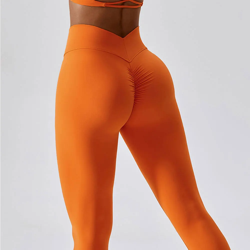 Legginsy damskie sportowe bezszwowy Fitness legginsy rajstopy z wysokim stanem spodnie do jogi na siłownię szybkoschnący Push Up obcisłe spodnie