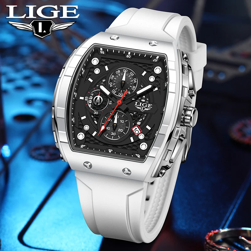 

LIGE брендовые роскошные часы мужские спортивные водонепроницаемые кварцевые мужские часы в стиле милитари светящиеся наручные часы для дайвинга мужские подарки Reloj Hombre + коробка