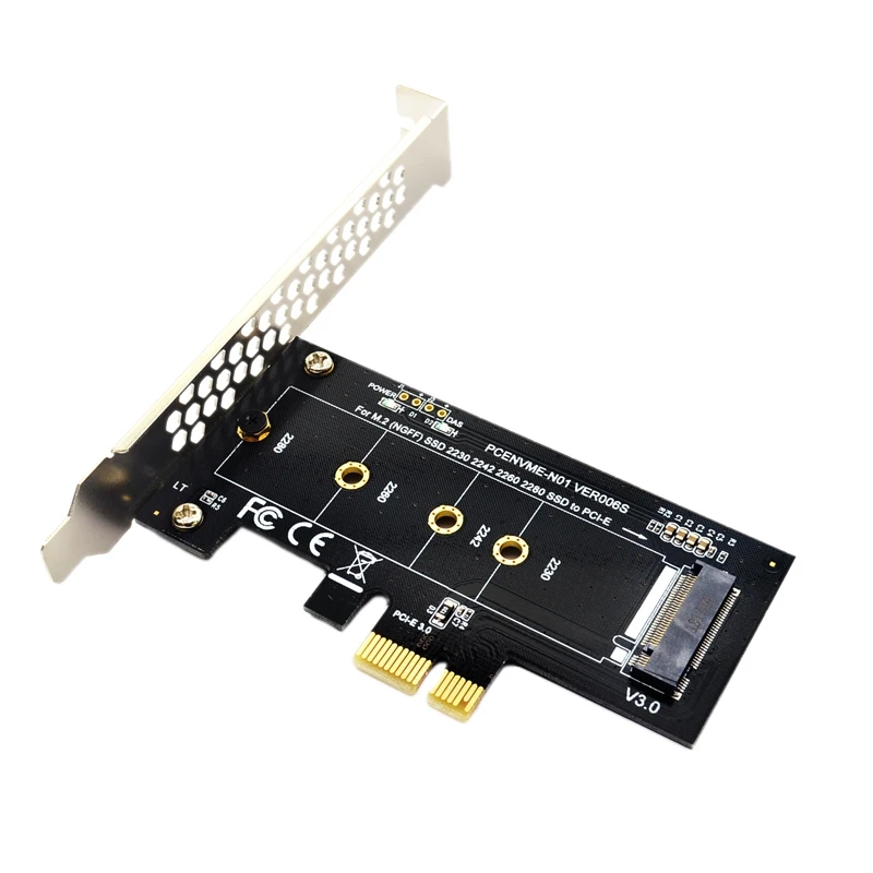 PCIE To M2 Adapter PCI Express 3.0 X1 To NVME SSD M2 PCIE Raiser Adapter Support 2230 2242 2260 2280 M.2 SSD