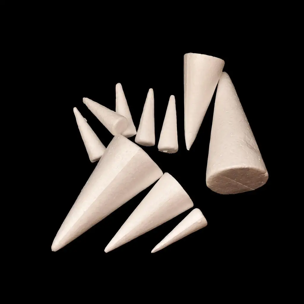 

Шарики из пенополистирола, белые формы для рукоделия «сделай сам», конусное моделирование для рождественских украшений, пенопластовые проекты ручной работы