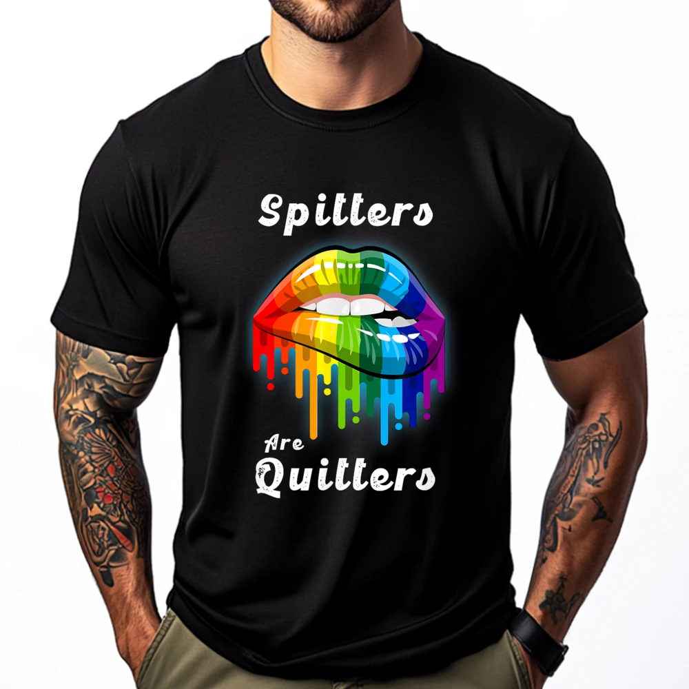 

Spitters Are Quitters Funny Dirty Saying Funny Adult Humor Street Wear T Shirt Camisas De Hombre