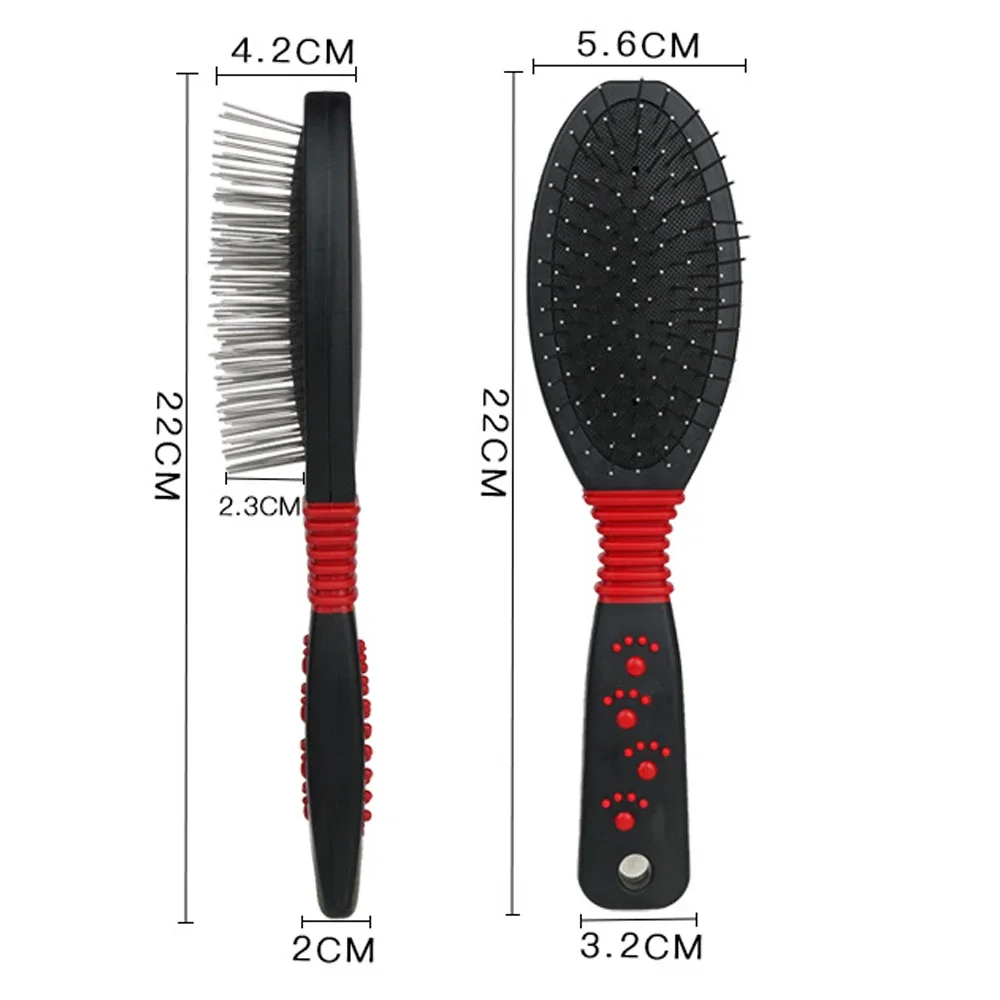 Pin Brush with Air Cushion Stacked Pin Design for Dogs - Removes Loose Hair & Grooming Massage Skin Creating a Soft Coat Shine