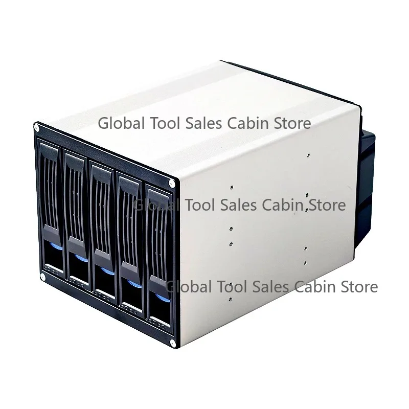 Hot Sales 5-Bay Aluminum Alloy PC Chassis Stylish Cooling System with Hot Swap SATA Hard Drive Optical Drive Position Conversion