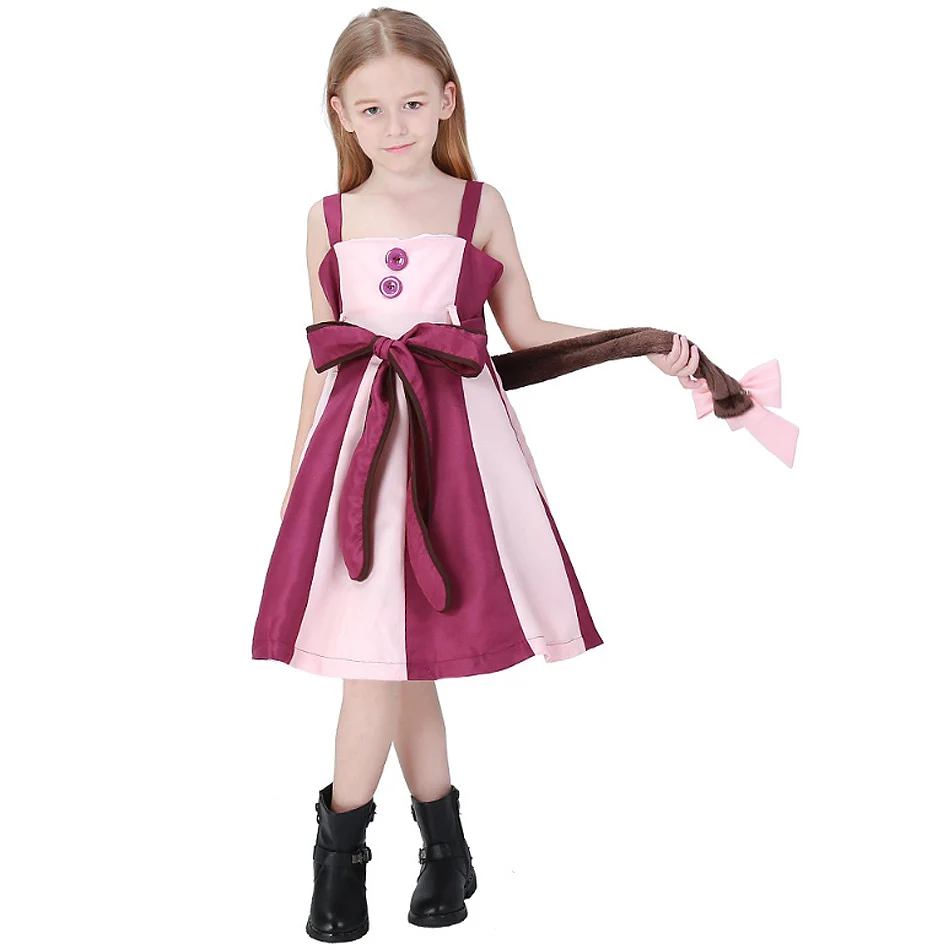 Family Matching Alice Cat Cosplay Purple Dress Shawl Set Women Girls Masquerade Party Frocks Kids Halloween Carnival Costumes