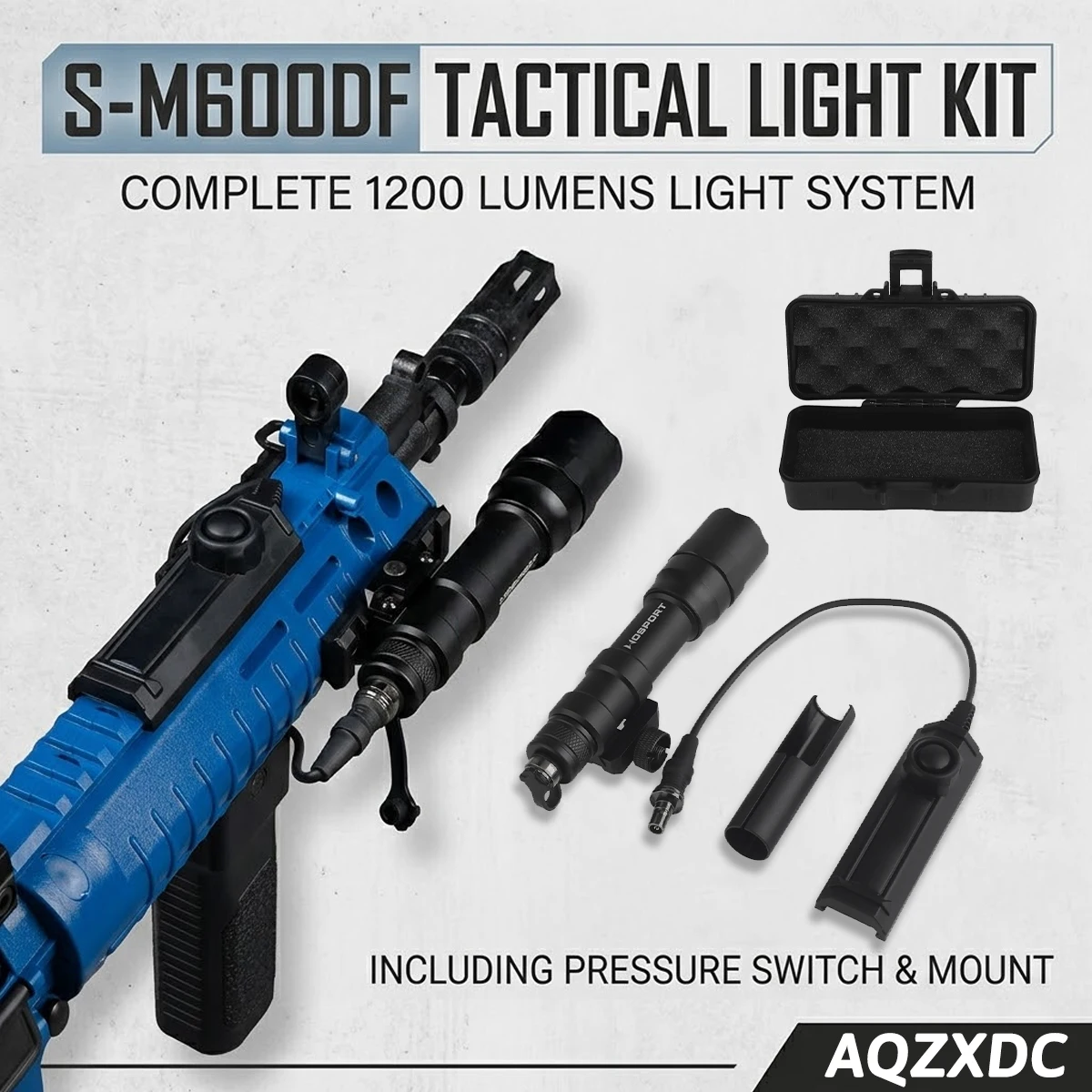 

SF M600DF Tactical Flashlight 800 Lumens Airsoft Rifle WeaponLight Fits Picatinny M-LOK Rail with Linear Remote Pressure Switch