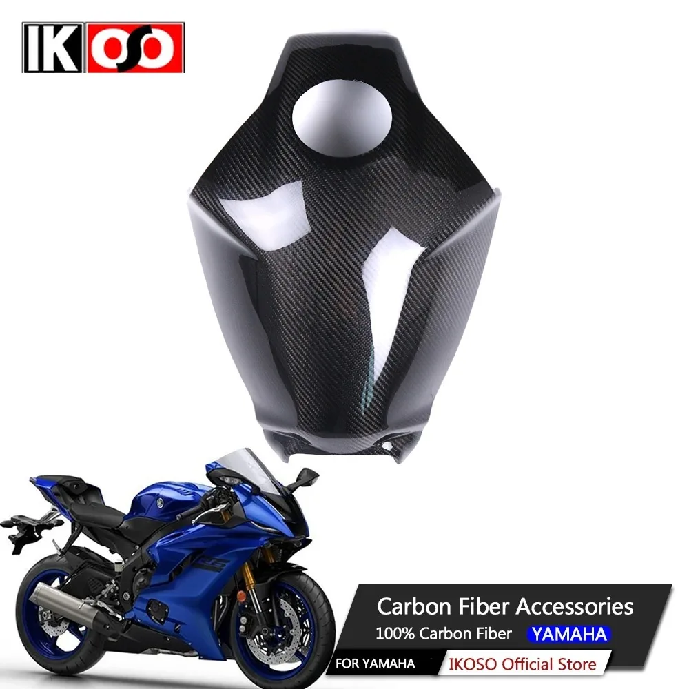 For Yamaha MT-10 FZ10 2016 2017 2018 2019 2020 2021 Pure 3K Carbon Fiber Fuel Tank Cover Protective Cover Motorcycle Accessories