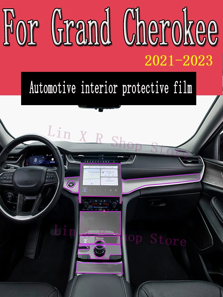 Per Grand Cherokee 2021 2022 2023 schermo di navigazione del pannello del cambio copertura della pellicola protettiva in TPU per interni