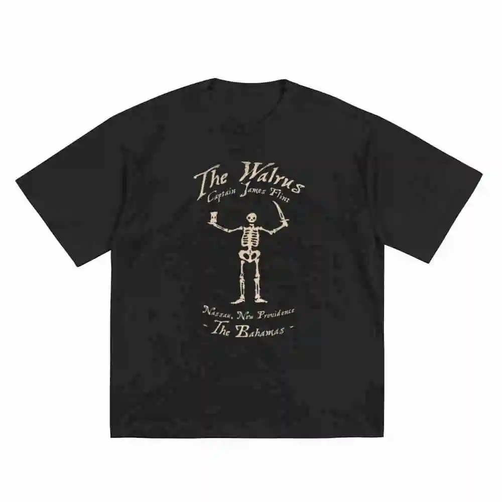 Black Sails The Walrus Short Sleeve Tee 100% Cotton T-Shirt