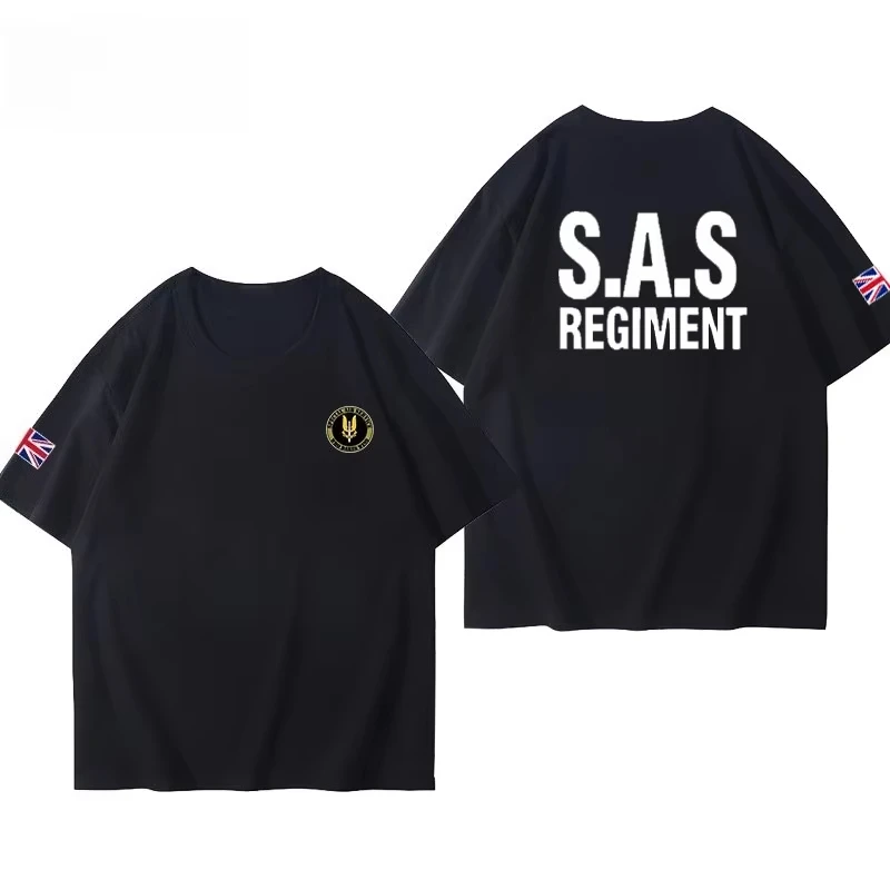 SAS British Special Air Service uniform with the Rainbow Six logo short-sleeved military-style T-shirt for men special forces