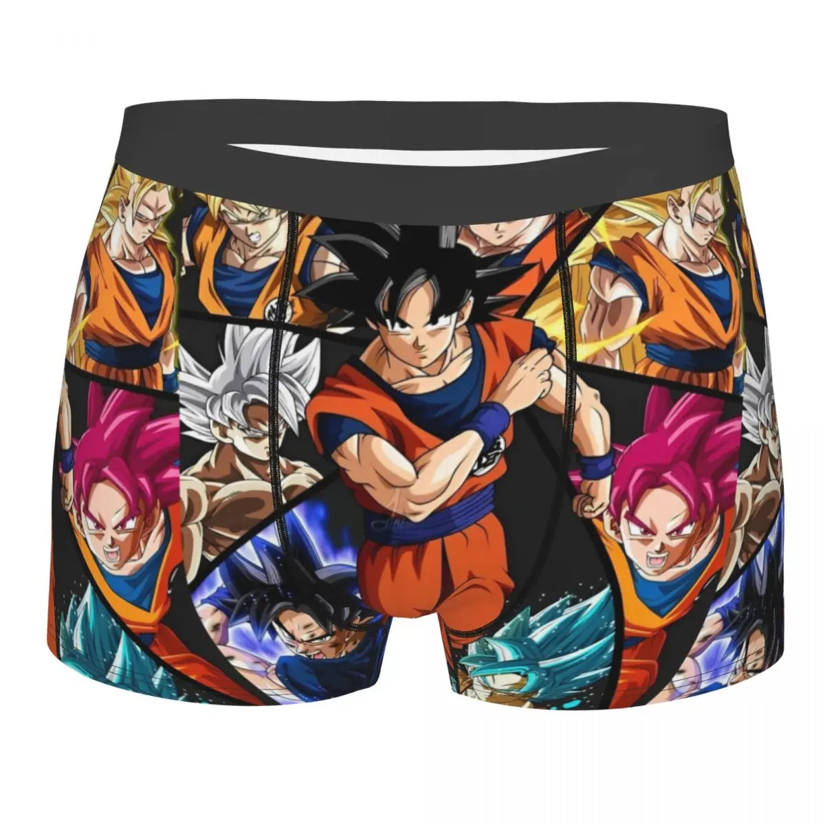 Men Dragon Ball Z DBZ Goku Underwear Japanese Anime Humor Boxer Shorts Panties Male Polyester Underpants Plus Size