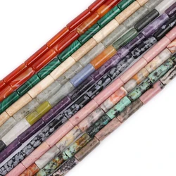 8x16mm, 4x13mm Column Tube Assorted Natural Stone Beads DIY Loose Beads For Jewelry Making Strand 15 Inch Wholesale