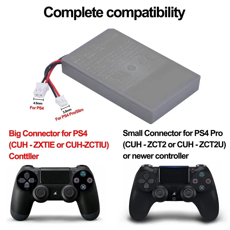 PS4 PRo Rechargeable Battery For SONY PS4 PRo Slim LIP1522 Dualshock 4 V1 V2 Wireless Controller Playstation GamePad 1000mAh