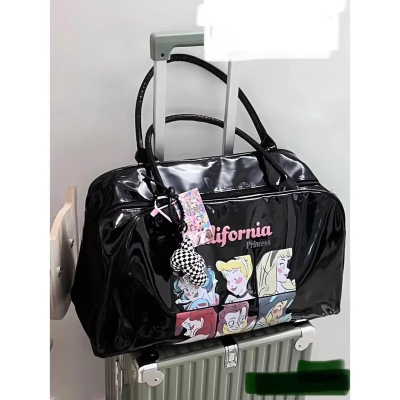 Disney Princess Cute Printed Girl Retro Vintage Vintage Bag Female Large Capacity Cute Fashion Leisure Travel Fitness Tote Bag