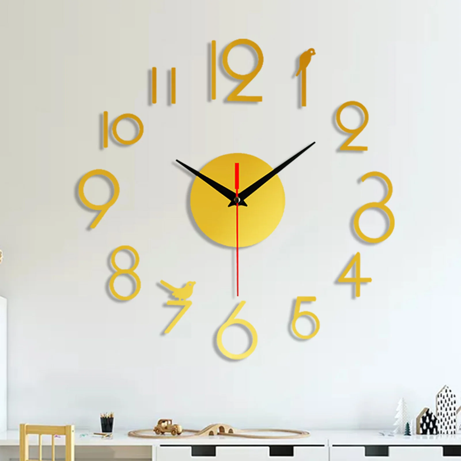 Stickers Wall Clock 1pc 4.7\