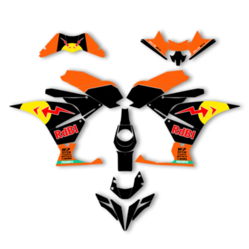 

DSMTECH Motorcycle Graphics For KTM 2017 2018 2019 2020 RC250 17-20 RC250 390 Decal Stickers Kits 003