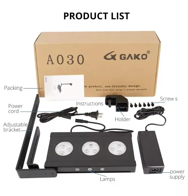 110-240V Luz de aquário LED Reef Light Lâmpada coral para aquários Iluminação de tanque de peixes marinhos