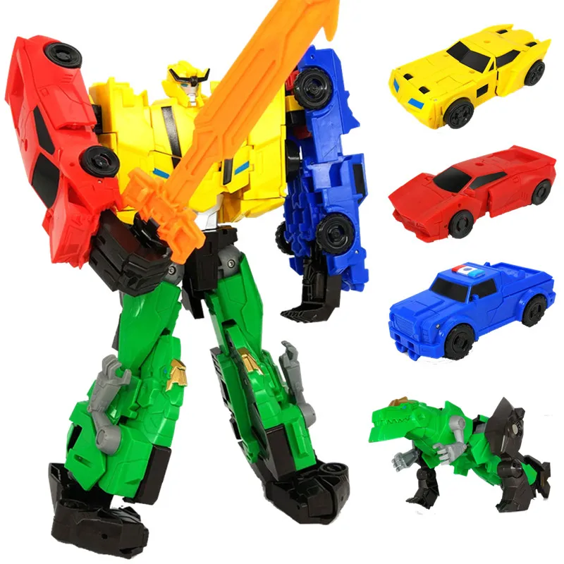 JIAYI NEW 4 IN 1 G1 Transformation Toys Devastator Deformation Engineering Vehicle Truck KO Action Figure Robot Kid Gift