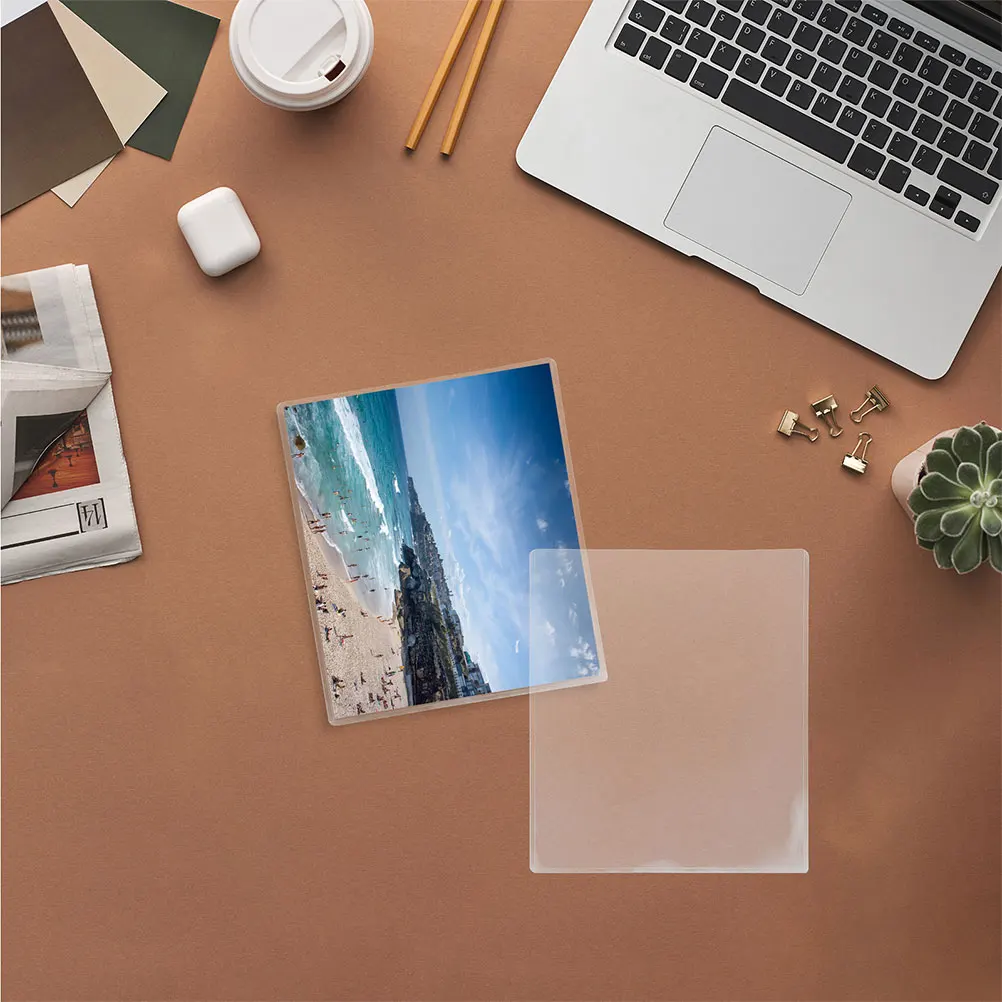 

8pcs Pvc Picture Sleeves Clear 21.6X28Cm Waterproof Document Protectors Poster Sheet Covers For Office Plastic Page Protector