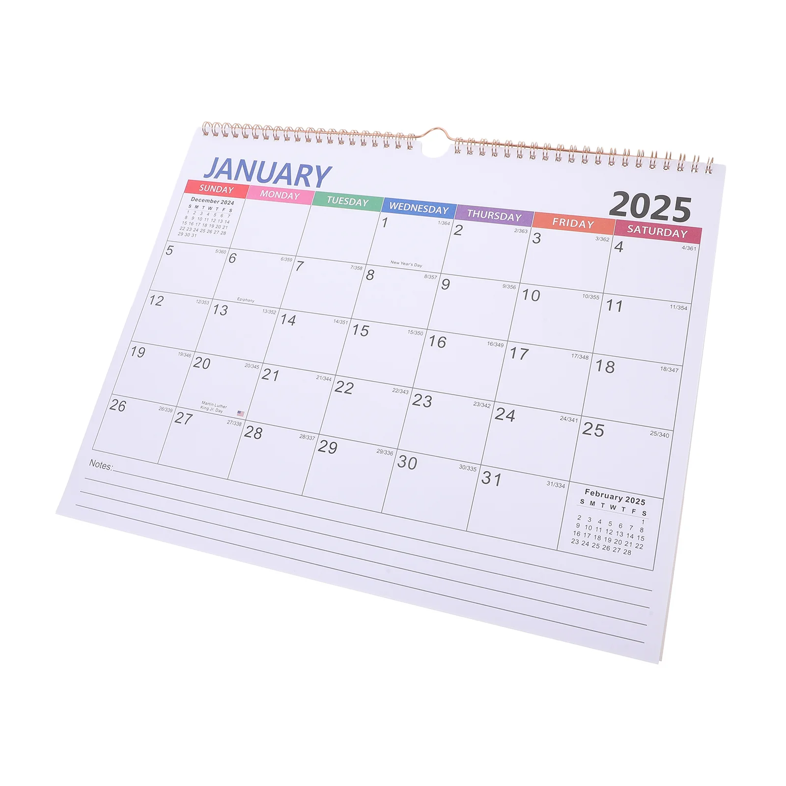 Monthly Calendar Makeup Advent 2025 Wall Large Coil Paper Hanging Tear off Office