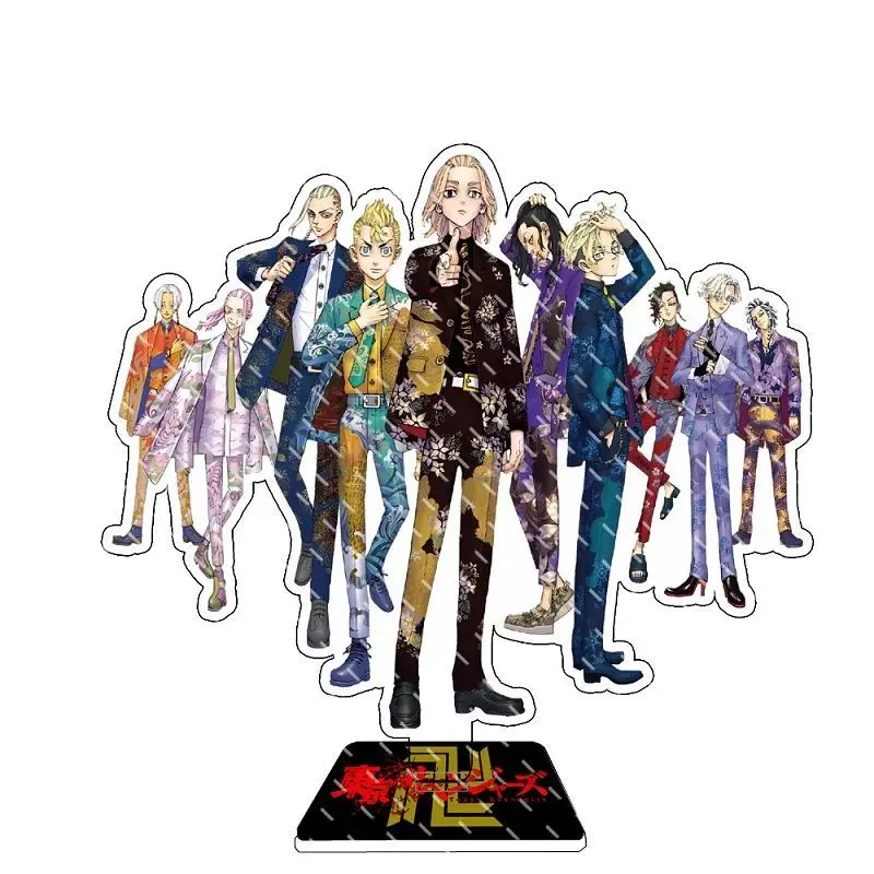 Hot Anime Tokyo Avengers Key Chain Acrylic Character Standing Brand Suit Mob Halloween Christmas Birthday Gift For Children