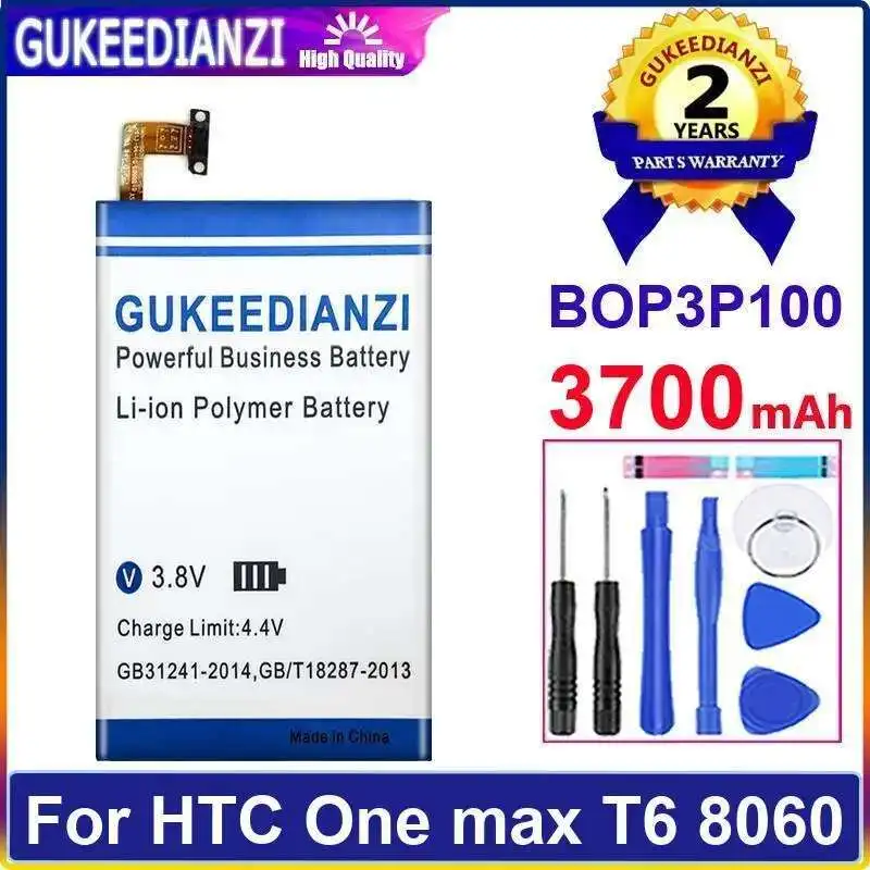 

Mobile Phone Battery For Htc One Max T6 8060 Long-Lasting 3700Mah BOP3P100