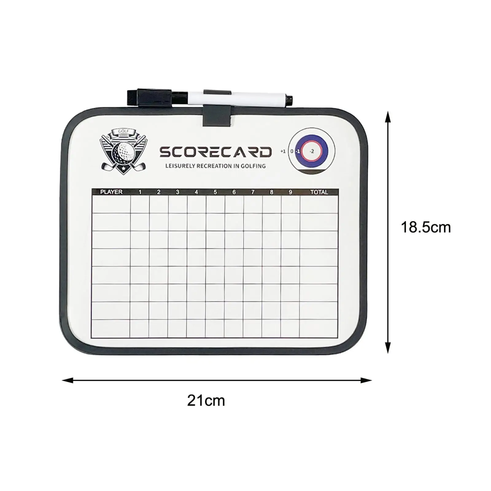 

Golf Match Score Card Reusable Erasable Scoreboard with Marker Pen for Golf Accessories and Event Scoring