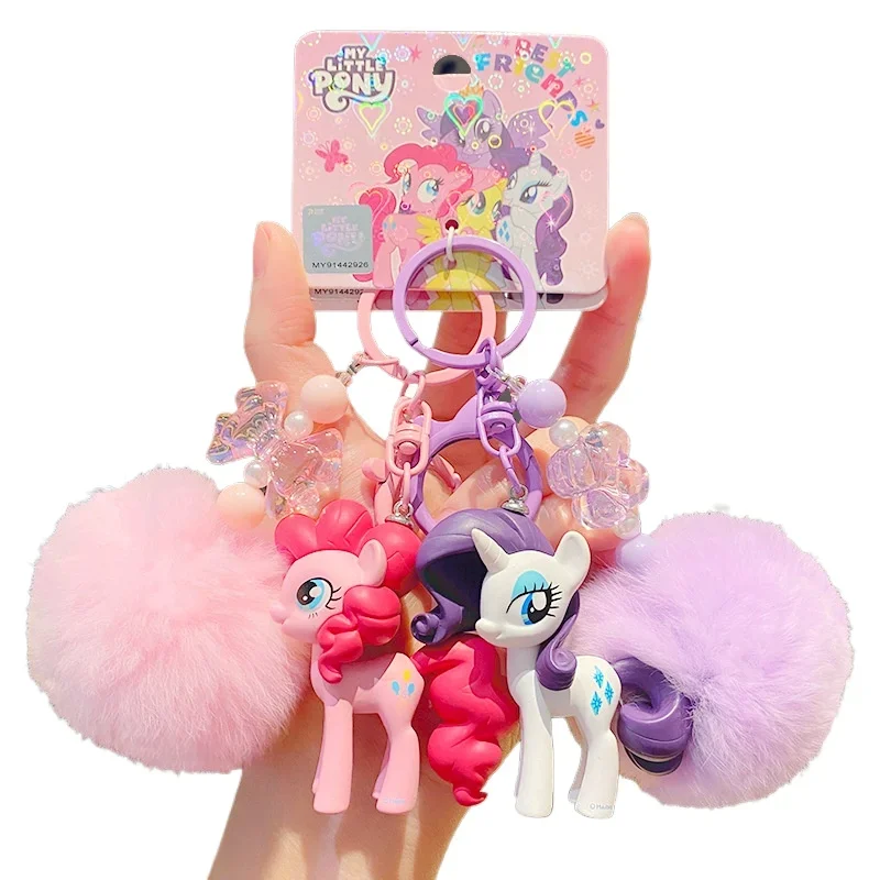 LLavero de peluche Original My Little Pony, colgante de mochila de dibujos animados, muñeca bonita de juguete, accesorios de anime Kawaii, regalo de Navidad