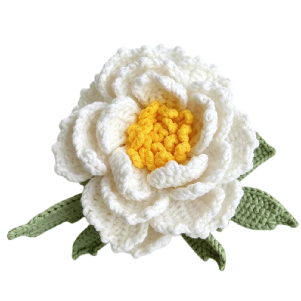 Knitted Floral Decor Handmade Silk Flowers For Wedding Centerpieces Handmade Flower Arrangement Artificial Plant