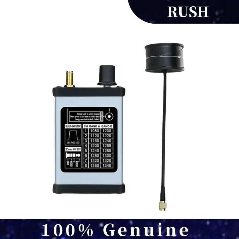 

Rush 1.3G V2 Analog VRX Receiver 7-30V Long Range FPV w/Circular Antenna, for Drone Racing & Cinematic Drones, Low Latency