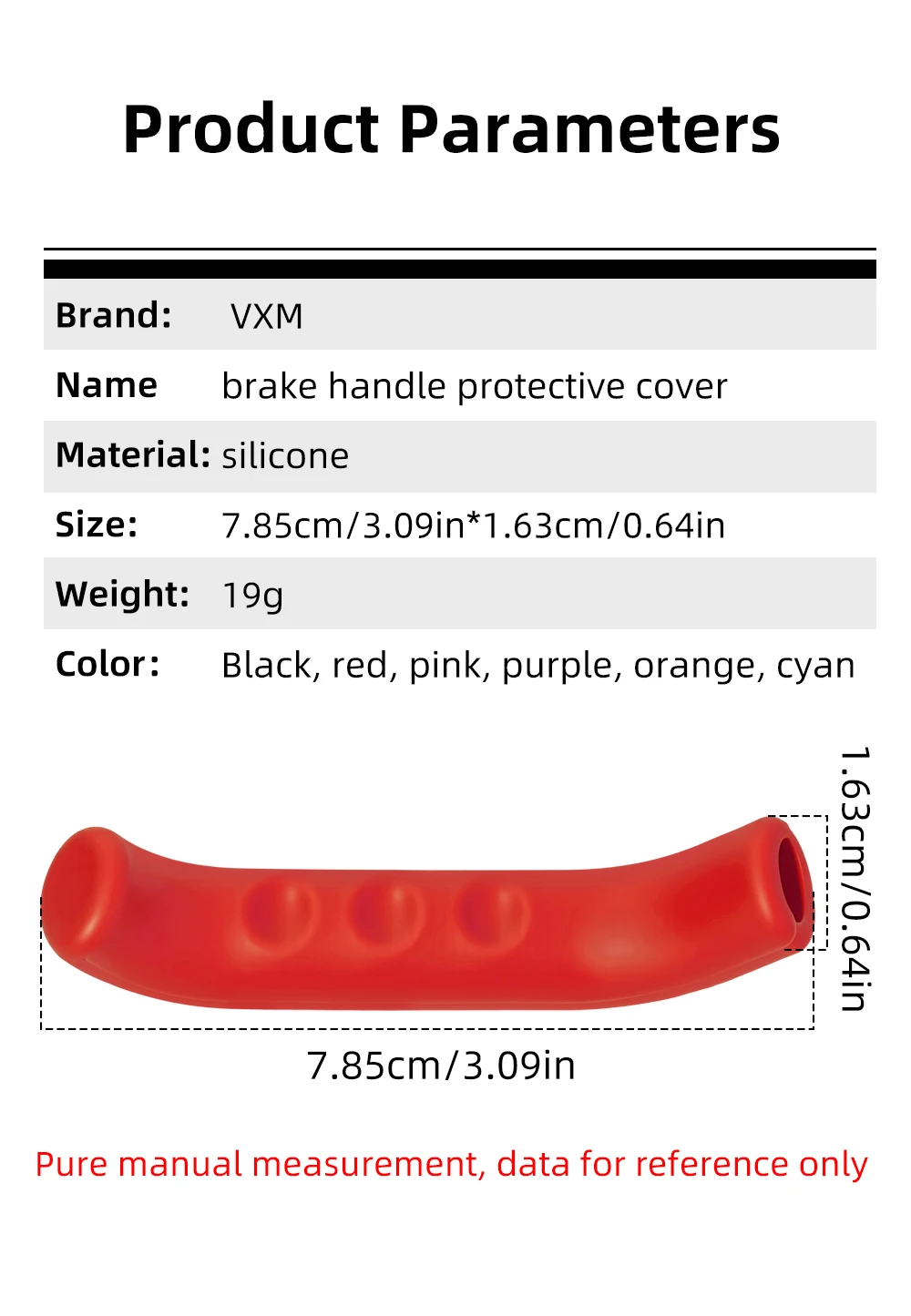 VXM Bremshebel-Schutzhülle für Mountainbikes, Rennräder und Falträder – Silikon-Antirutsch-Schutzabdeckung – Detail 2
