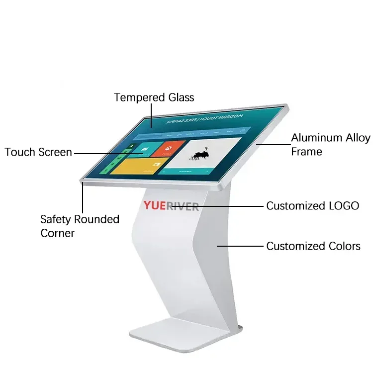 32 Inch Indoor Floor Stand Capacitive Touch Screen Query Machine Android All In One Inquiry Kiosk