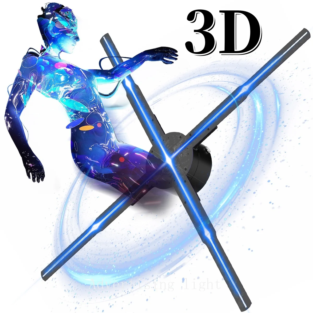 42-65cm 3D Fan Hologram Projector Wifi Display Advertising Light Led Sign Holographic Lamp Three-Dimensional Projectors Lamp