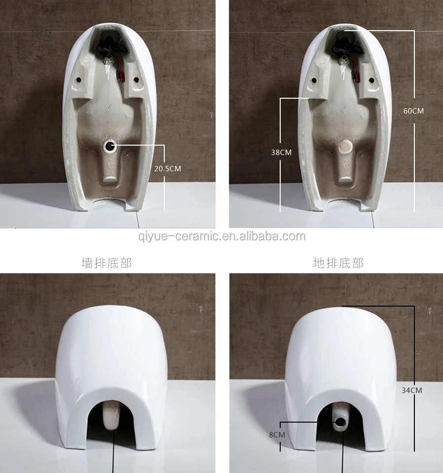 Hochwertiges WC-Wand-Urinal, wassersparendes Keramik-Urinal mit öffentlichem Auto-Sensor