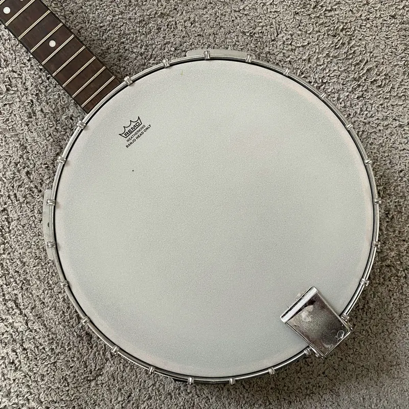 

G815 OEM Custom Order 4 String Banjo Guitar 19 Frets REMO Head Open Body with Damages No Hardwares for DIY