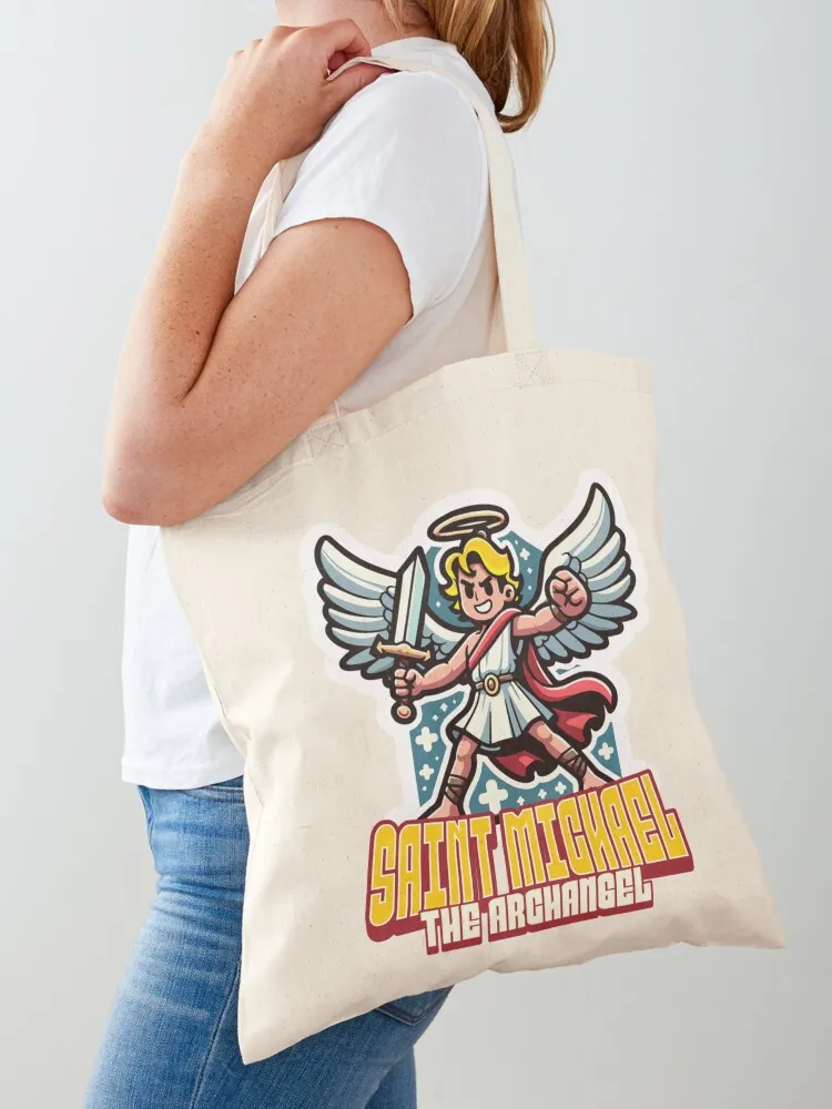 

Saint Michael the Archangel Tote Bag shopping cart bags canvas bags shopping bags foldable canvas tote bag