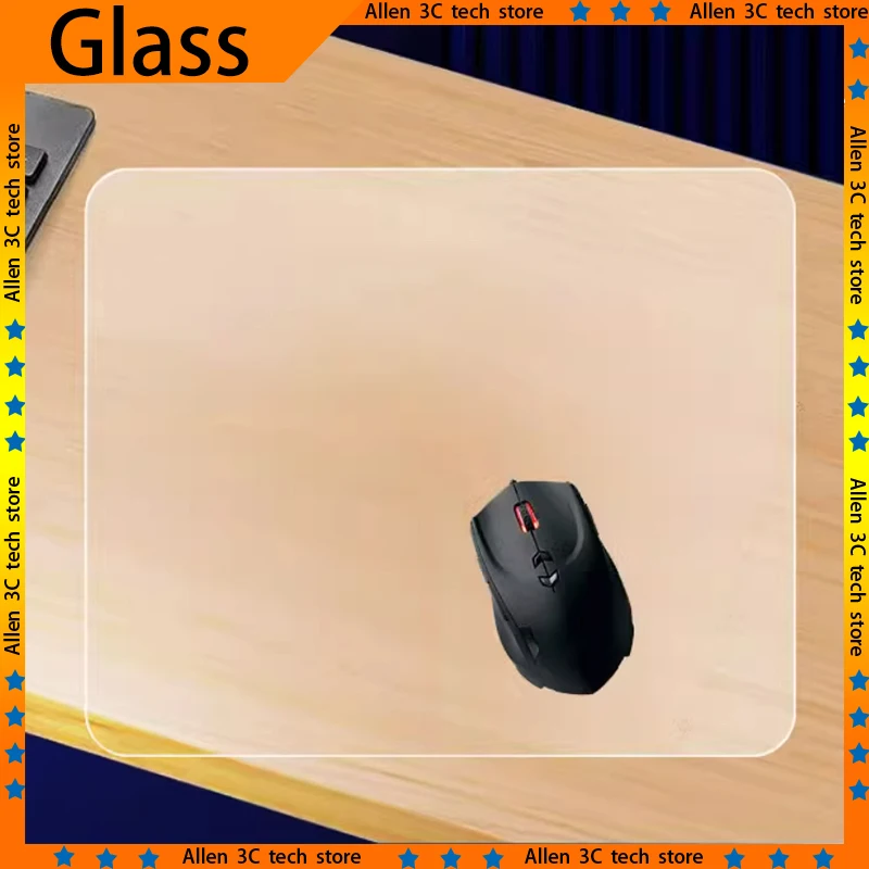 Original Photovoltaic Glass Mouse Mat Transparent Gaming Mousepad High-Temperature Tempered Glass Mouse pad Pc Gamer Mouse Mats