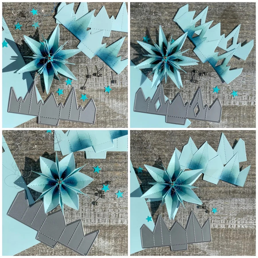 2026 neue Ankunft Gefaltet Stern Metall Schneiden Stirbt Form Sammelalbum Papier Handwerk Messer Form Schablonen Präge Handwerk Dekoration