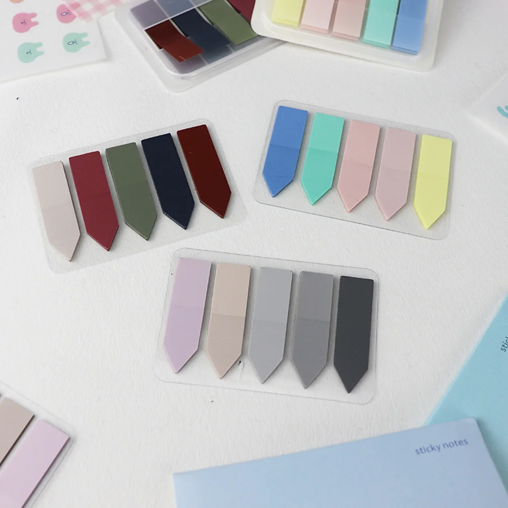 100 Sheets Posted Message Index Kawaii Pulling Self-adhesive Sticky Notes Classified Bookmarks Cute Note Pad Stationery Supplier