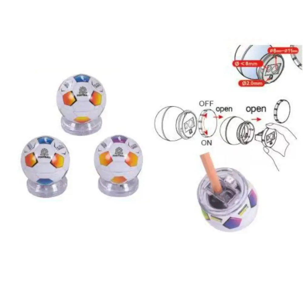 3-Hole Design Manual Pencil Sharpener Adjustable Holes Multi-Size Pencils Football Pencil Sharpener Compact Design Random Color