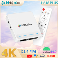 H96 Max H618 Plus Android14 Tv Box 4K@60fps Netflix And Othe Media Player WiFi6&BT5.4 Support Google Voice Smart Tv Box Android