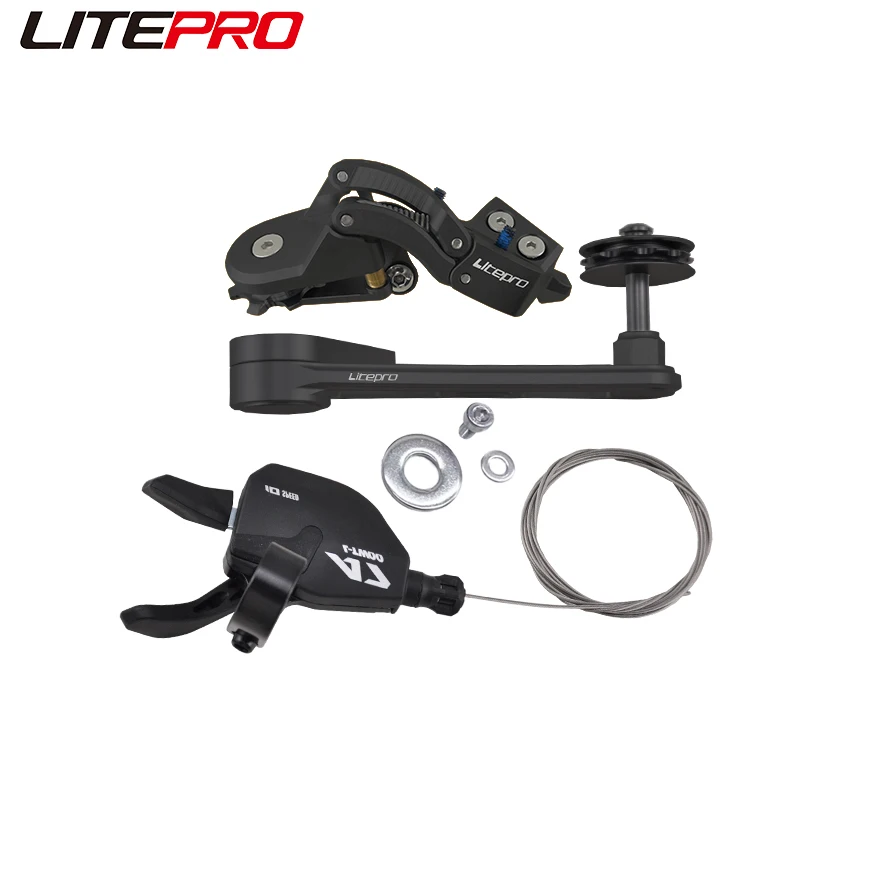 Litepro Aluminum Alloy Rear Derailleur Transmission Modified 5Speed External 7Speed Chain Tensioner DIP For Brompton Bike