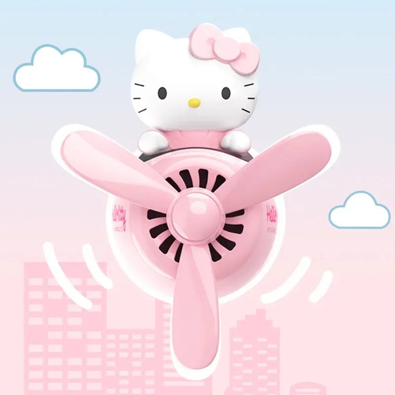 Sanrio Hello Kitty Car Air Freshener Rotating Propeller Aromatherapy Car Accessories Interior Perfume Diffuser FragranceOrnament