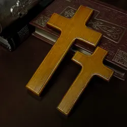 Catholic Wooden Cross Hand Blessing Prayer For The Church Wooden Wall Cross - Religious Art Home Decoration And Easter Gift