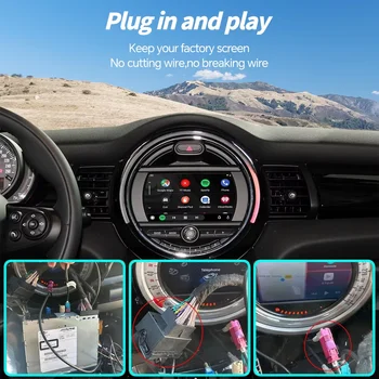 適用於BMWMini R55 R56 R57 R58 R59 R60 R61 F54 F55 Clubman Countryman Hardtop John Cooper F56 F57 NBT的CarPlay Android Auto轉接器 8 最佳銷售 迷你庫柏F56配件 - №5