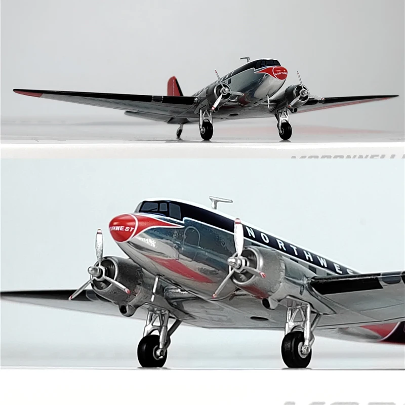 DAS JC Xx2382 Northwest Airlines Dc-3 Aircraft Model N39544 Alloy Aircraft Model