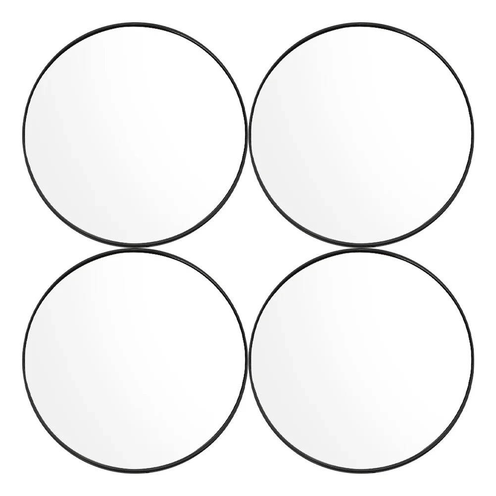 กระจกแต่งหน้าแบบขยาย 5 เท่า 4 ชิ้น พร้อมที่ยึดแบบสุญญากาศ กระจกทรงกลม พกพาสะดวก