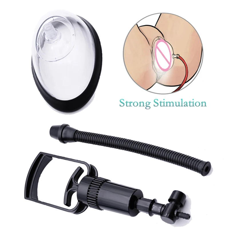 Pussy Pump Nipples Vacuum Sucker Vagina Suction Cup Clitoris Stimulator Manual Breast Enlarger Massage Adult Sex Toys for Women